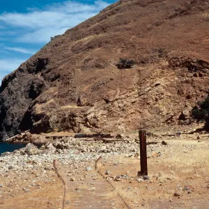 old railroad tracks, Fry’s Harbor, Santa Cruz Island