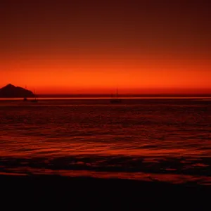 Sunrise over Anacapa Island from Smugglers Beach, Santa Cruz Island