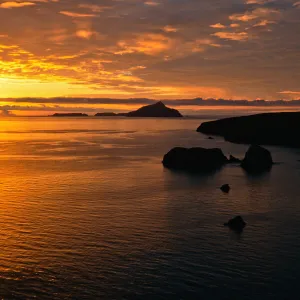 sunrise over Scorpion Bay & Anacapa Island, Santa Cruz Island