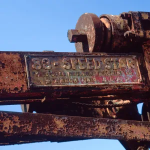 portable drilling rig, old oil well site, East Santa Cruz Island
