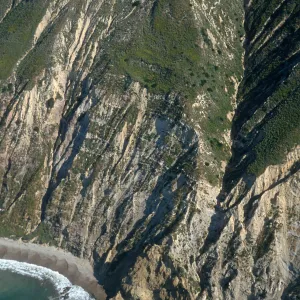 cliffs on South side, just West of navy base, Santa Cruz Island