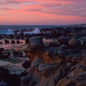 Nathan Smith, sunset, near rock crusher, San Nicolas Island