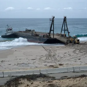 Metric Company barge, Daytona Beach, San Nicolas Island