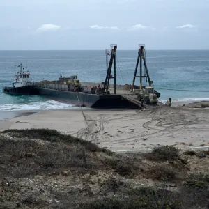 Metric Company barge, Daytona Beach, San Nicolas Island