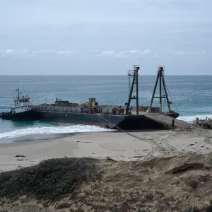 Metric Company barge, Daytona Beach, San Nicolas Island