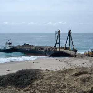 Metric Company barge, Daytona Beach, San Nicolas Island