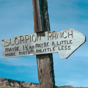 halfway sign, Scorpion/Smugglers Trail, Santa Cruz Island
