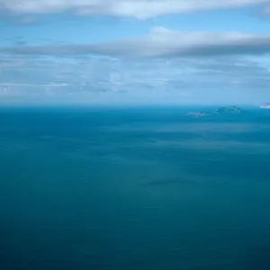 Anacapa and Santa Cruz Islands, + plane