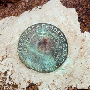 USGS marker, High Mountain, Santa Cruz Island