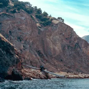 Frys Harbor, site of old quarry, Santa Cruz Island