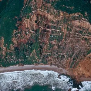 cliffs below navy base, Santa Cruz Island