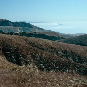 fog near West Anacapa Island, from navy road, Santa Cruz Island