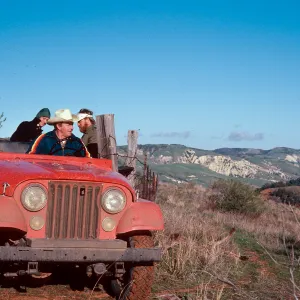 Henry Duffield on way to Alberts weather station, Santa Cruz Island