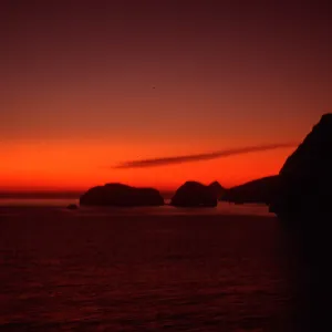 sunrise, Scorpion Canyon, Santa Cruz Island