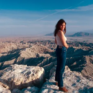 Mary Carroll at Fonts Point, Anza Borrego State Park, San Diego County