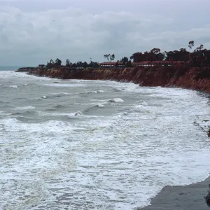 big storm, Campus Beach, UCSB, Santa Barbara County