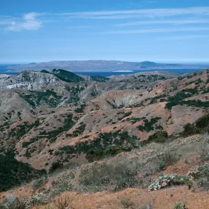 view of Santa Rosa Island from South Ridge Road at Peak 1498, Santa Cruz Island