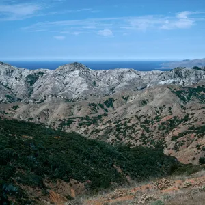 view of Santa Rosa Island from South Ridge Road at Peak 1498, Santa Cruz Island