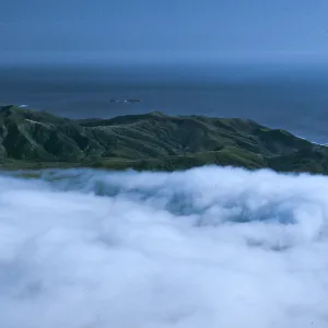 South side, near Gull Island w/fog, Santa Cruz Island