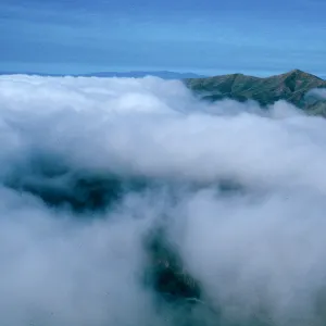 fog over West end, Santa Cruz Island