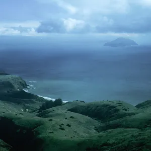 view of Smugglers Ranch, Anacapa Island, Santa Cruz Island