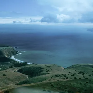 view of Smugglers Ranch, Anacapa Island, Santa Cruz Island