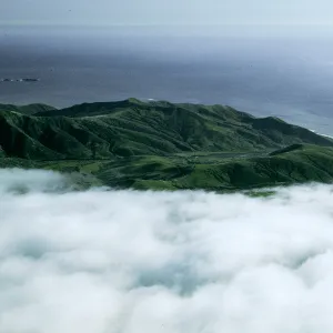 Pozo Canyon area, w/fog, Santa Cruz Island