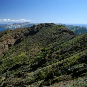 China Harbor from near Peak 1848 East, Santa Cruz Island