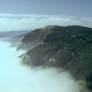 fog on South side, navy base, Santa Cruz Island