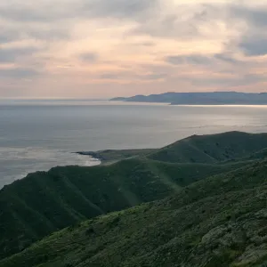Santa Rosa, Gull Islands from ridge, West of Alamos Canyon, Santa Cruz Island