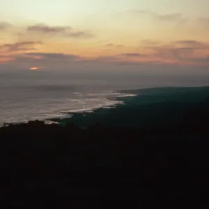 sunset, from Theodolite Road, San Nicolas Island