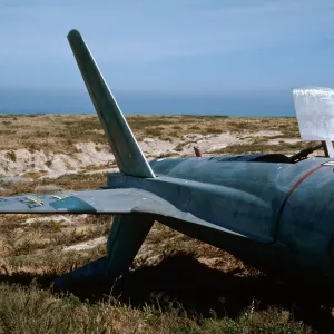 wrecked plane, north of airfield, San Nicolas Island