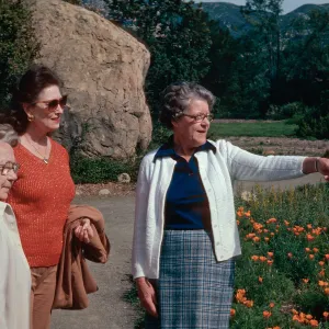 Katherine K. Muller leading a tour of the Santa Barbara Botanic Garden